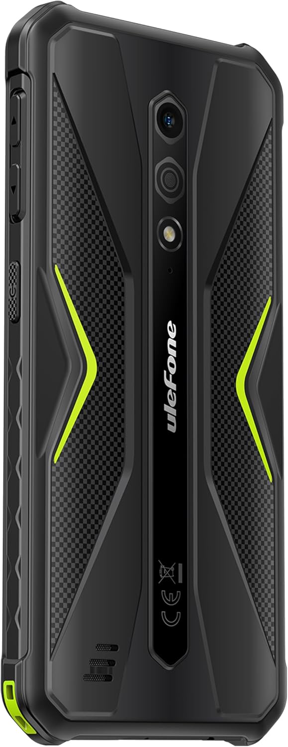 Ulefone Armor X12 Rugged Phone Android 13, Up to 6GB RAM 32GB ROM, 256GB Expandable, 13MP Waterproof Camera, 4G Smartphone, Three Card Slots, NFC, 5.45 inch Screen, 4860mAh, UK Version, Green