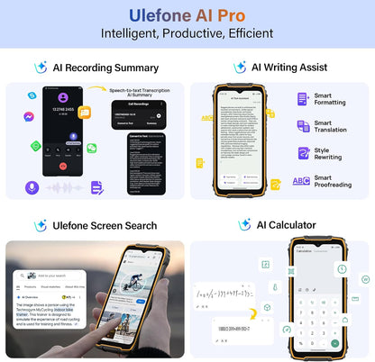 Ulefone RugKing 4 Pro Rugged Smartphone, 16GB+256GB/2TB TF, 10200mAh Dock Charging Android 15 48MP Waterproof Camera, 120Hz 6.56" Tough Screen, 4G SIM Free Mobile Phone Unlocked 3-Card Slot NFC Black