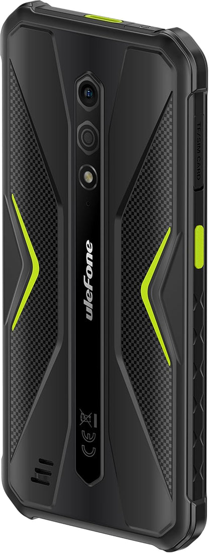 Ulefone Armor X12 Rugged Phone Android 13, Up to 6GB RAM 32GB ROM, 256GB Expandable, 13MP Waterproof Camera, 4G Smartphone, Three Card Slots, NFC, 5.45 inch Screen, 4860mAh, UK Version, Green