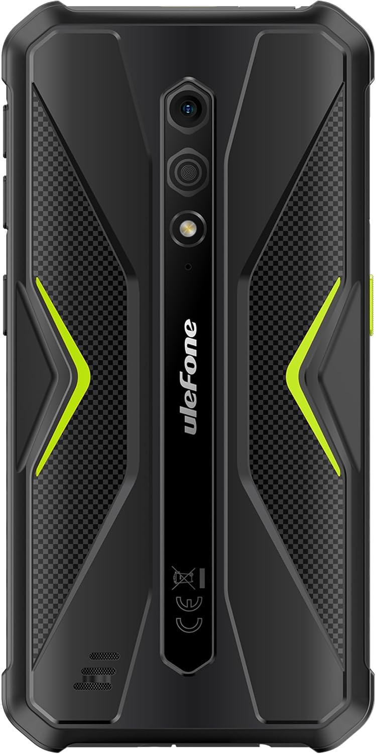 Ulefone Armor X12 Rugged Phone Android 13, Up to 6GB RAM 32GB ROM, 256GB Expandable, 13MP Waterproof Camera, 4G Smartphone, Three Card Slots, NFC, 5.45 inch Screen, 4860mAh, UK Version, Green