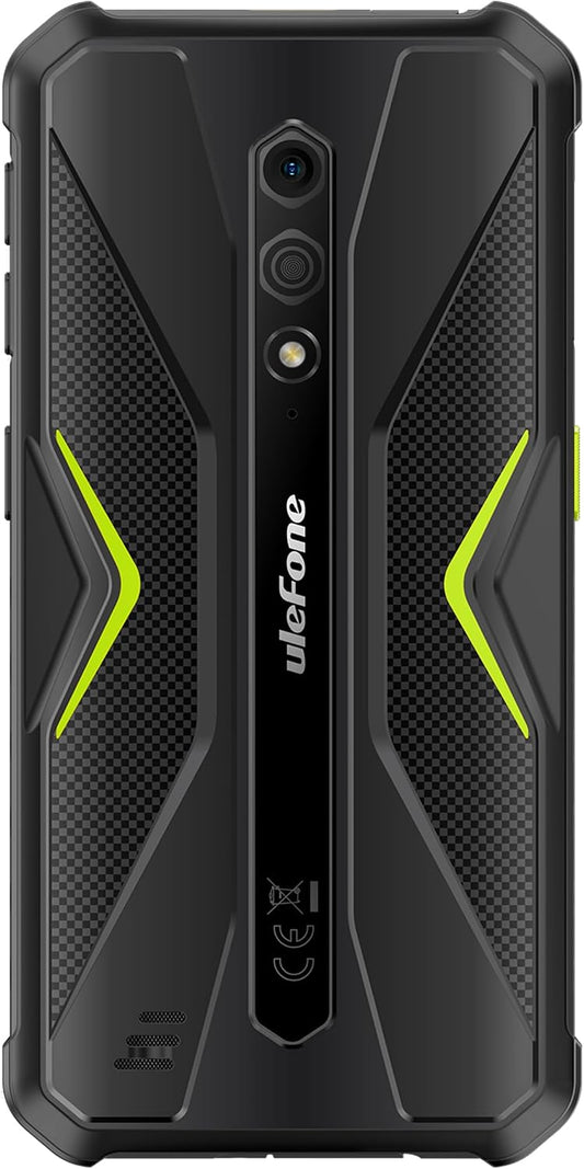Ulefone Armor X12 Rugged Phone Android 13, Up to 6GB RAM 32GB ROM, 256GB Expandable, 13MP Waterproof Camera, 4G Smartphone, Three Card Slots, NFC, 5.45 inch Screen, 4860mAh, UK Version, Green