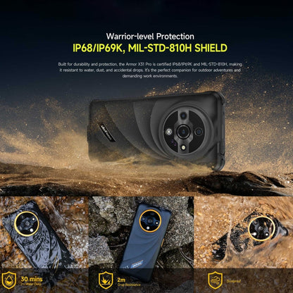 Ulefone Armor X31 Pro Rugged Smatphone 6050mAh Battery 16GB+256GB Android 14 5G