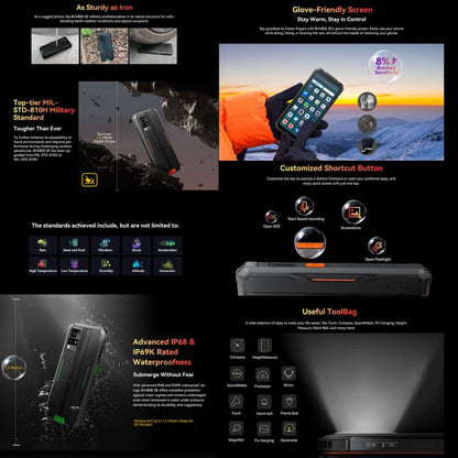Blackview BV4800 SE Rugged Phone 4GB+64GB, 6.56-inch Android 15 NFC