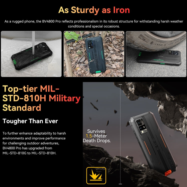 Blackview BV4800 Pro Rugged 4G Phone, 4GB/128GB, Android 14