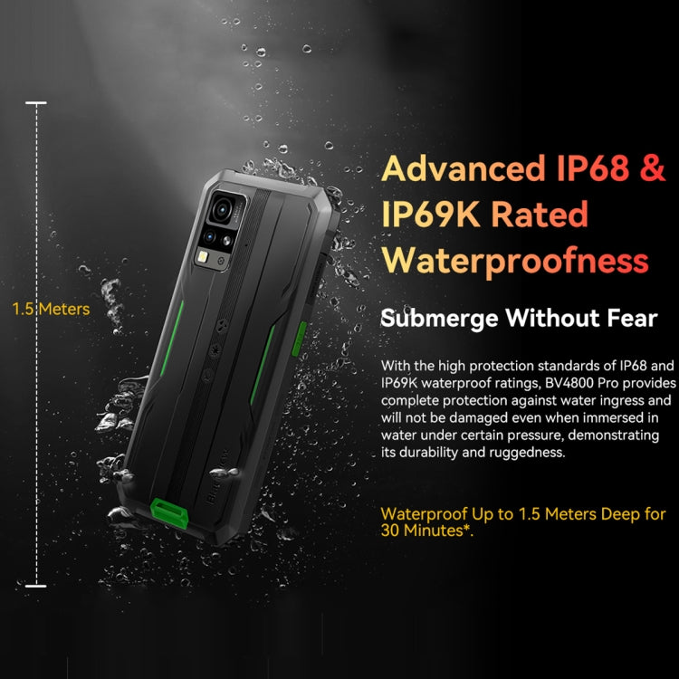 Blackview BV4800 Pro Rugged 4G Phone, 4GB/128GB, Android 14