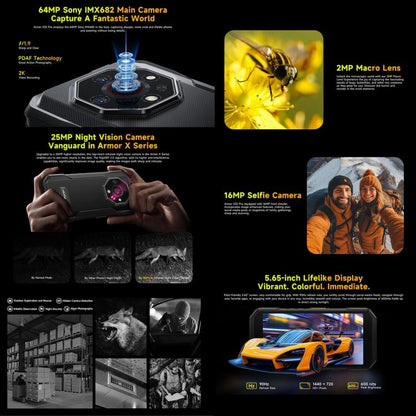 Ulefone Armor X32 Pro 5G Rugged Phone 16GB+256GB Android 14 5500mAh