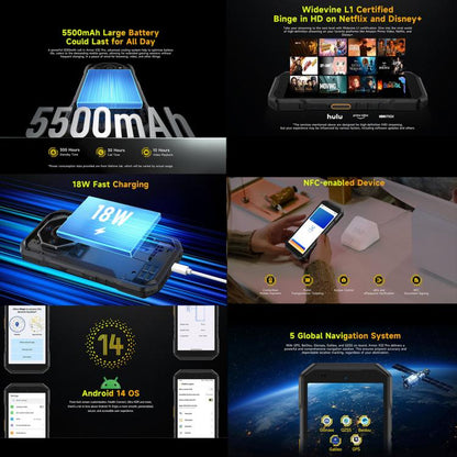 Ulefone Armor X32 Pro 5G Rugged Phone 16GB+256GB Android 14 5500mAh