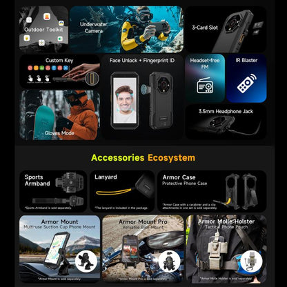 Ulefone Armor X32 Pro 5G Rugged Phone 16GB+256GB Android 14 5500mAh