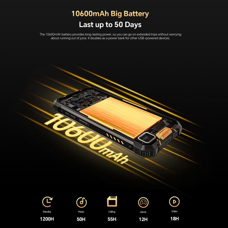 Oukitel WP23 Plus Rugged Mobile Phone 24GB+256GB Android 14 10600mAh