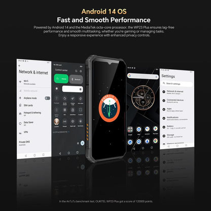 Oukitel WP23 Plus Rugged Mobile Phone 24GB+256GB Android 14 10600mAh