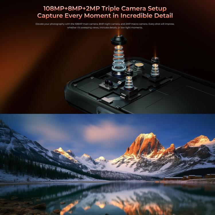 Oukitel WP55 5G Rugged Mobile Phone 36GB+256GB Android 15 11000mAh 108MP Camera