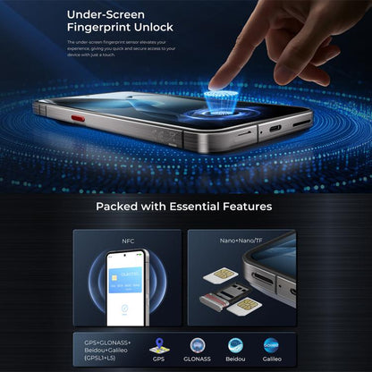 Oukitel WP200 Pro 5G Rugged Mobile Phone 72GB+1TB Android 15 8800mAh Battery
