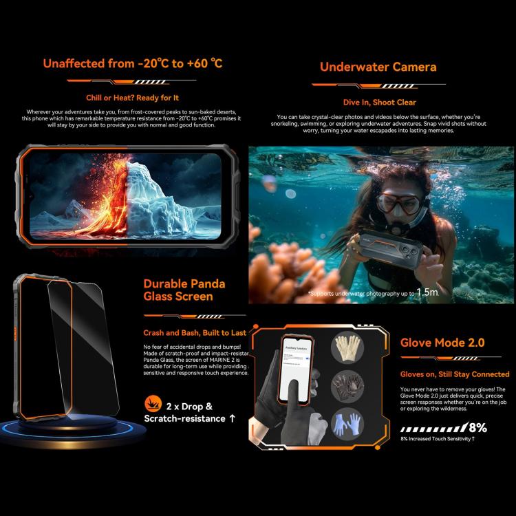 Blackview Oscal Marine 2 4GB + 64GB 6.56-inch Android 15 4G NFC