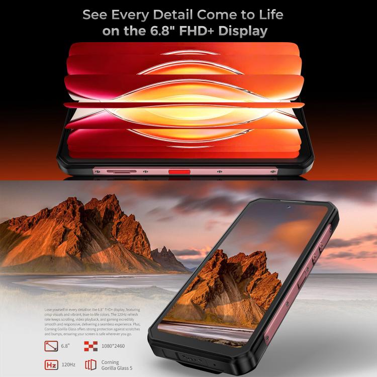 Oukitel WP56 Rugged Mobile Phone 12GB+512GB 108MP Camera 16000mAh Battery 5G