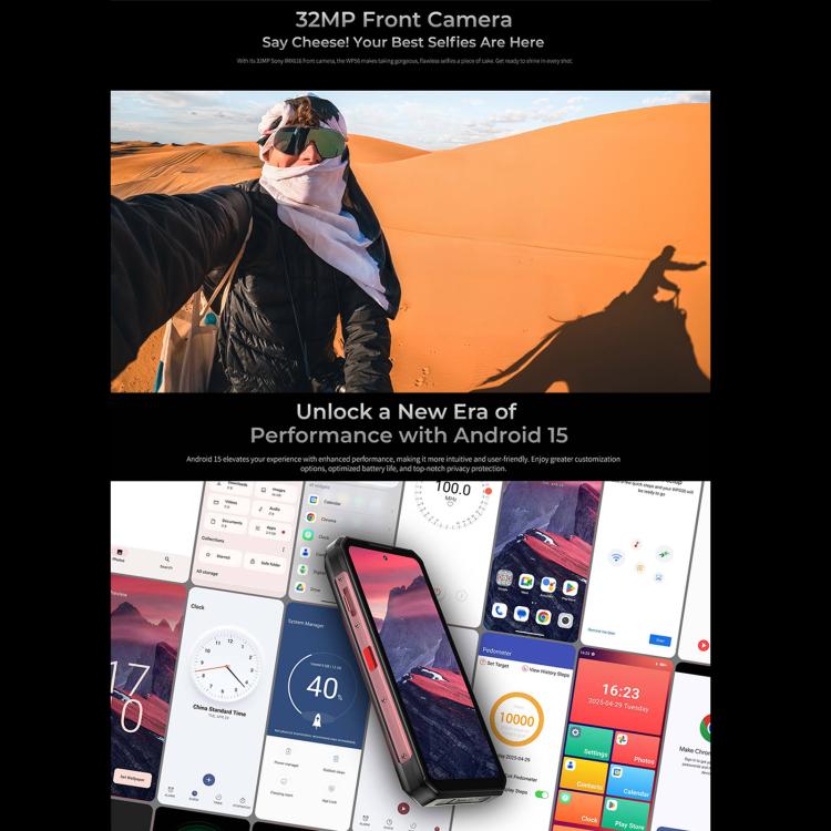 Oukitel WP56 Rugged Mobile Phone 12GB+512GB 108MP Camera 16000mAh Battery 5G