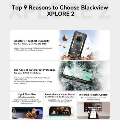 Blackview XPLORE 2 16GB + 1TB 5G Android 15 Smartphone