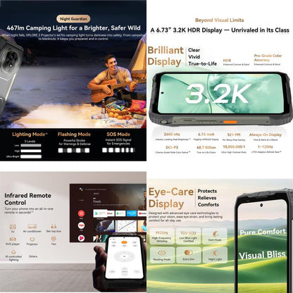 Blackview XPLORE 2 Projector 5G Phone 12GB + 256GB Android 15