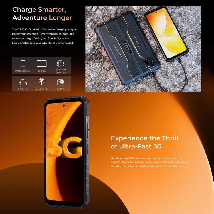 Oukitel WP58 Pro Rugged Phone, 24GB+512GB, Side Fingerprint, 6.7 inch Android 15