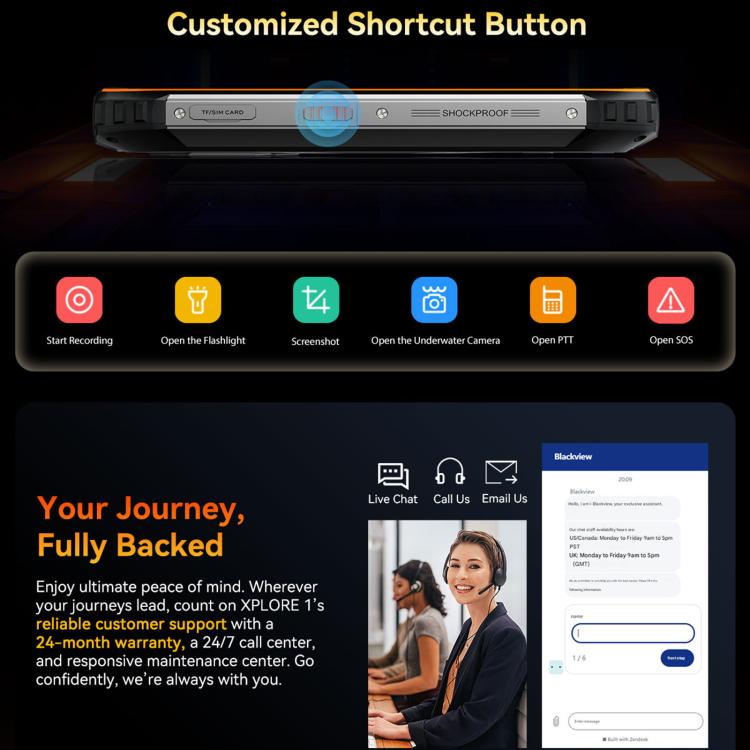 Blackview XPLORE 1 12GB + 256GB 5G Android 15 Smartphone