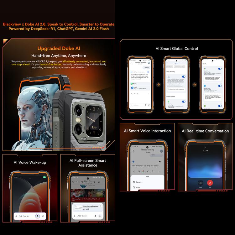 Blackview XPLORE 1 12GB + 256GB 5G Android 15 Smartphone