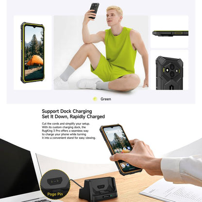 Ulefone RugKing 3 Pro, 16GB+128GB, Rugged Phone, Android 15, 5700mAh