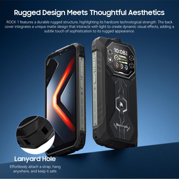 Blackview ROCK 1 Rugged Phone 8GB + 256GB 6.56-inch Android 16 4G NFC