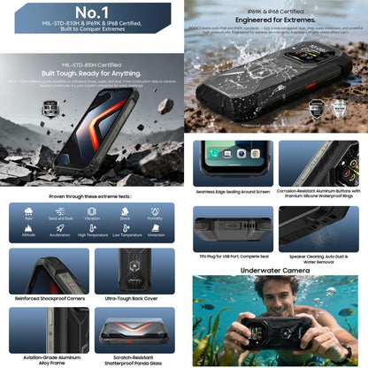 Blackview ROCK 1 Rugged Phone 8GB + 256GB 6.56-inch Android 16 4G NFC