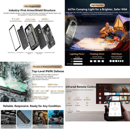 Blackview XPLORE 2 Satellite 16GB + 1TB 5G Android 15 Smartphone