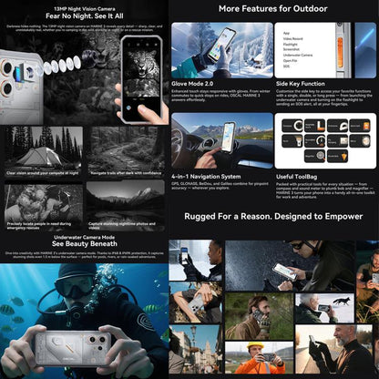 Blackview Oscal Marine 3 8GB + 256GB 6.56-inch 4G Android 16 Phone
