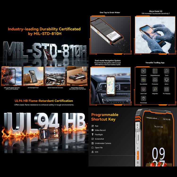Blackview Oscal TANK 1 5G 12GB + 256GB Android 15 Smartphone