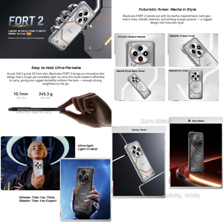 Blackview FORT 2 Rugged Phone 8GB/256GB 6.56-inch Android 15 4G