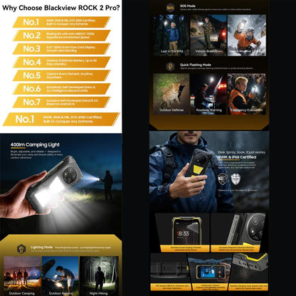 Blackview ROCK 2 Pro Rugged 5G Phone 8GB + 256GB Android 16 NFC
