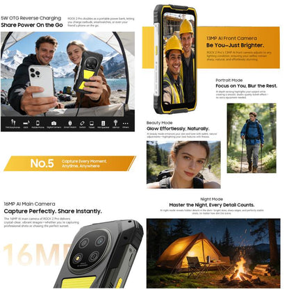 Blackview ROCK 2 Pro Rugged 5G Phone 8GB + 256GB Android 16 NFC