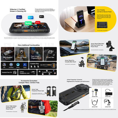 Ulefone RugKing Rugged Phone 8GB + 128GB IP68/IP69K Android 15