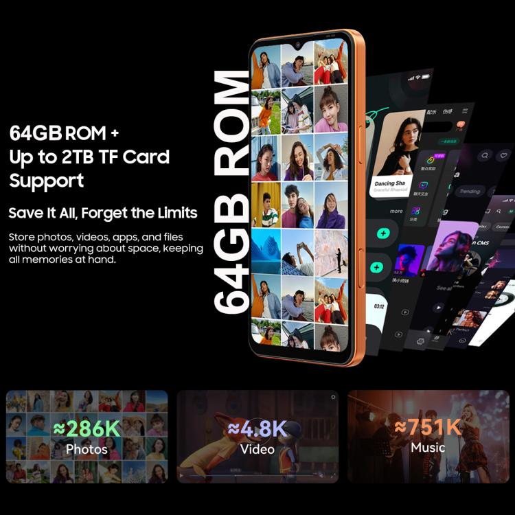 Blackview WAVE 7C 4GB + 64GB 6.56-inch Android 16 4G Smartphone