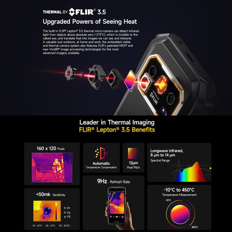 Ulefone Armor 27T Pro+ 5G Rugged Phone with FLIR Thermal Imaging