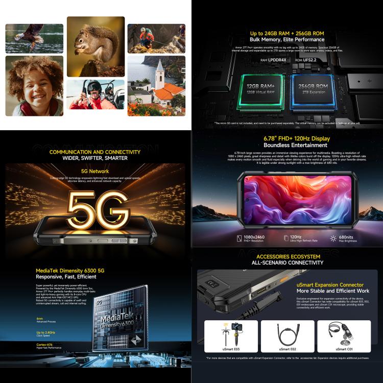 Ulefone Armor 27T Pro+ 5G Rugged Phone with FLIR Thermal Imaging