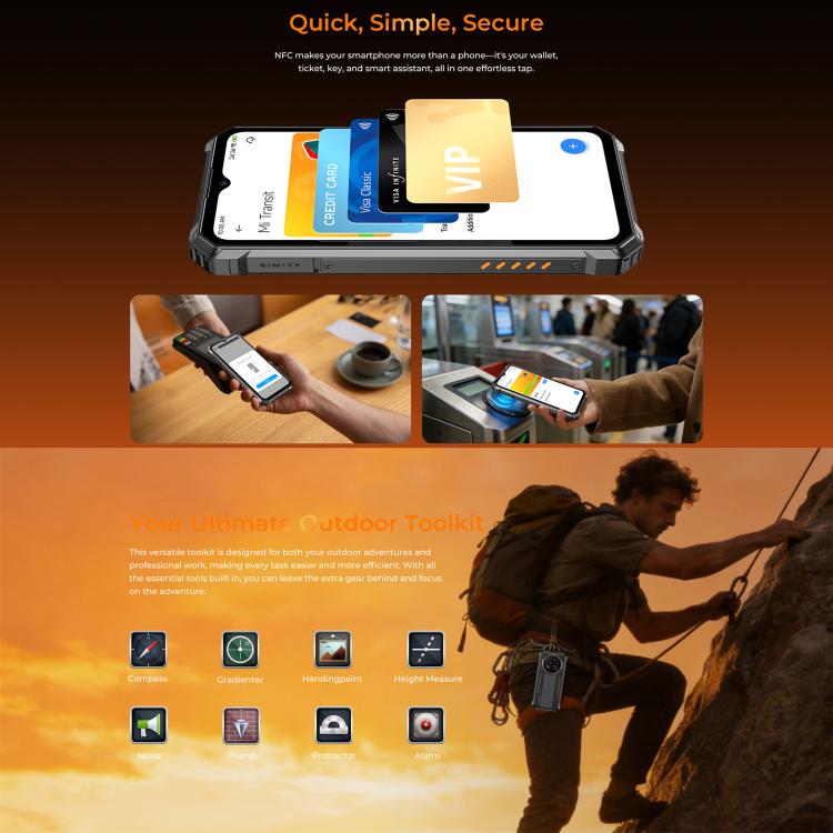 Oukitel G6 Rugged Phone 4GB + 128GB 10600mAh 6.52-inch NFC