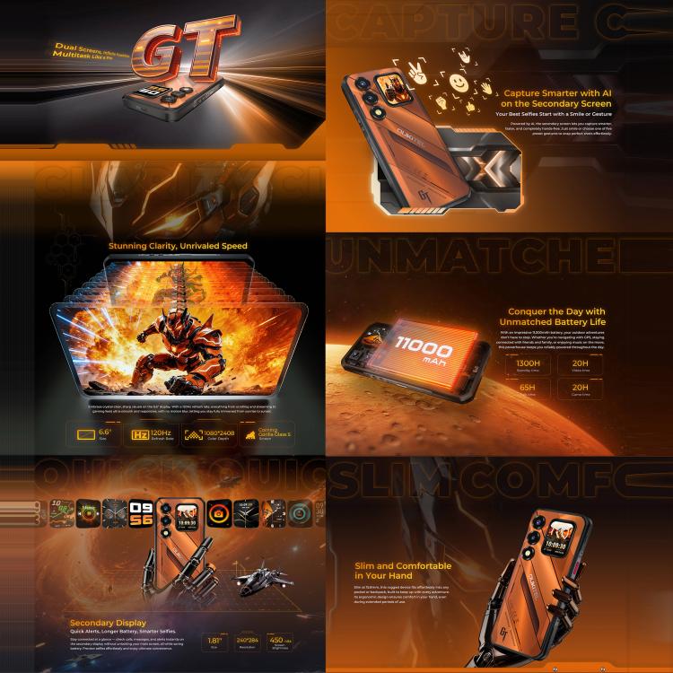 Oukitel WP66 5G Rugged Phone 12GB + 512GB 11000mAh Android 16