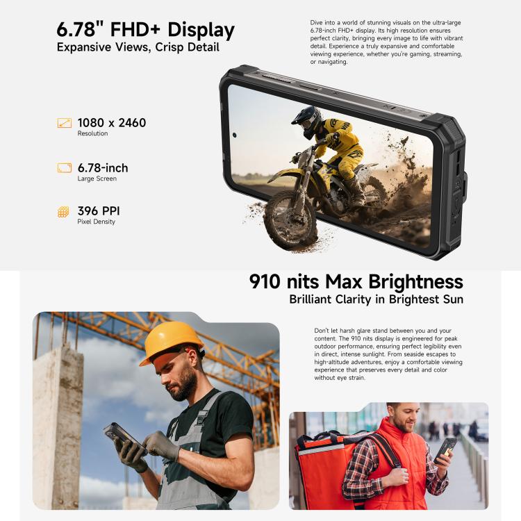 Ulefone RugKing 5 Pro Rugged Phone 8GB + 256GB 20000mAh
