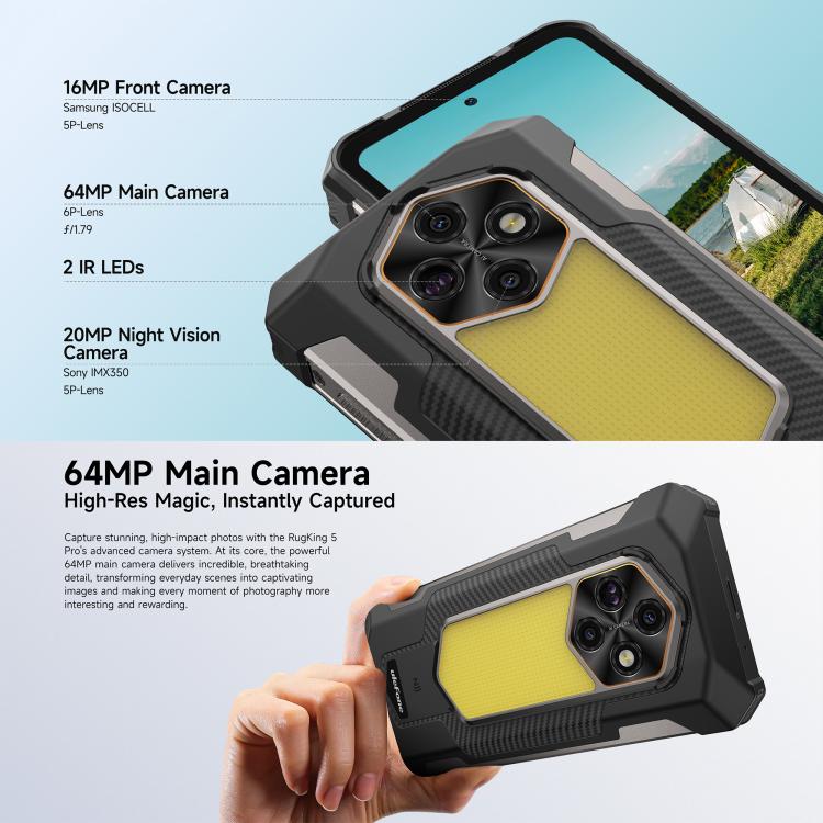 Ulefone RugKing 5 Pro Rugged Phone 8GB + 256GB 20000mAh