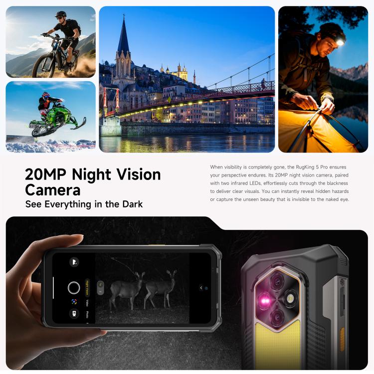 Ulefone RugKing 5 Pro Rugged Phone 8GB + 256GB 20000mAh