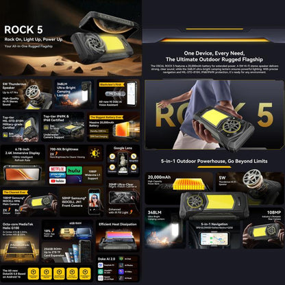 Blackview ROCK 5 Rugged Phone 6GB + 256GB 6.78-inch Android 16 4G