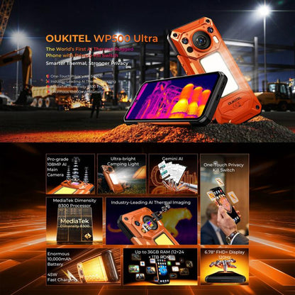 Oukitel WP500 Ultra Rugged 5G Phone with Thermal Imaging 36GB + 1TB