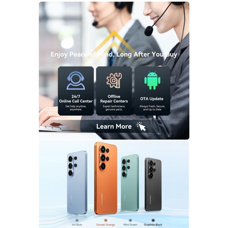 Blackview WAVE 10 8GB + 256GB 6.88-inch Android 16 4G Smartphone