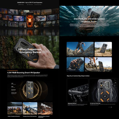 Blackview Oscal Pilot 8 5G Rugged Phone 12GB + 256GB Night Vision