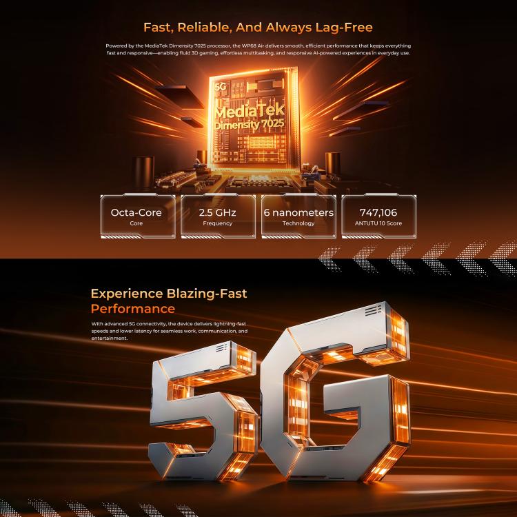 Oukitel WP68 Air 5G Rugged Phone 12GB + 512GB Night Vision
