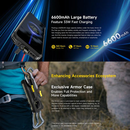 Ulefone Armor 22 Pro IP68/IP69K Rugged Phone 8GB + 128GB 4G NFC