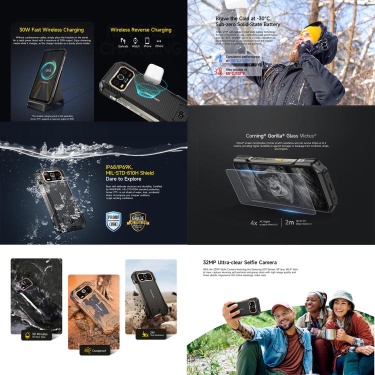 (No Stock) Ulefone Armor 27T+ Rugged Phone 12GB + 256GB Thermal Imager 10600mAh