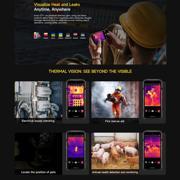 (No Stock) Ulefone Armor 27T+ Rugged Phone 12GB + 256GB Thermal Imager 10600mAh